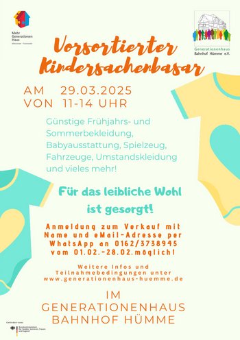 Vorsortierter Kindersachenbasar